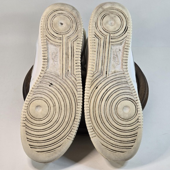 Nike Air Force 1 Mid Shoes Mens Size 10.5 White Leather CW2289-111 Classic Retro - Picture 9 of 10